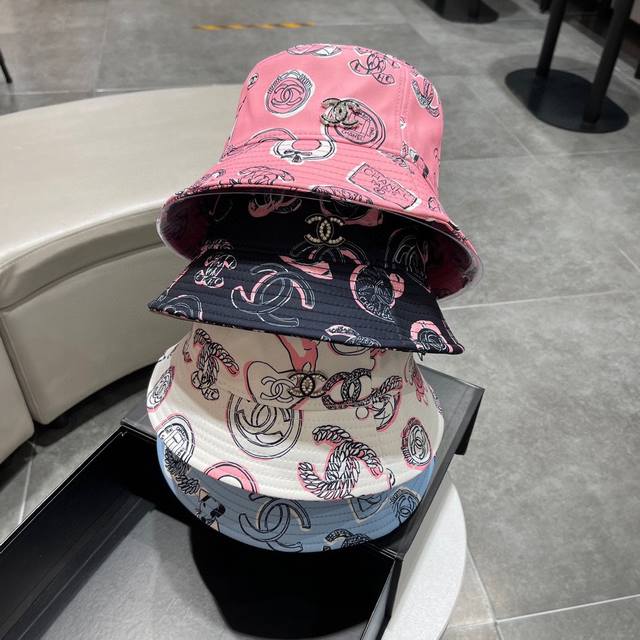 Chanel香奈儿大帽檐渔夫帽 简约网红款 头围57Cm帽子渔夫帽棒球帽针织帽