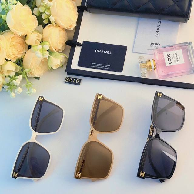 Chanel新款网红大框小香风墨镜女 Ins潮流街拍防紫外线时尚太阳眼镜眼镜墨镜太阳镜