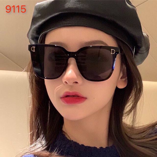 Dior韩版时尚大d框太阳镜女潮网红同款墨镜圆脸显瘦街拍眼镜防紫外线眼镜墨镜太阳镜