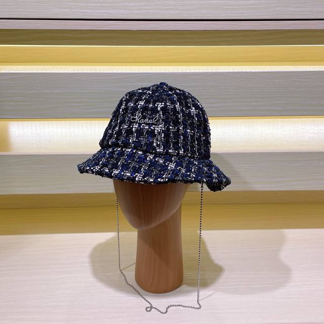 Chanel香奈儿 2023秋冬新款名媛风渔夫帽 可折叠 出游携带方便 头围57Cm帽子渔夫帽棒球帽针织帽