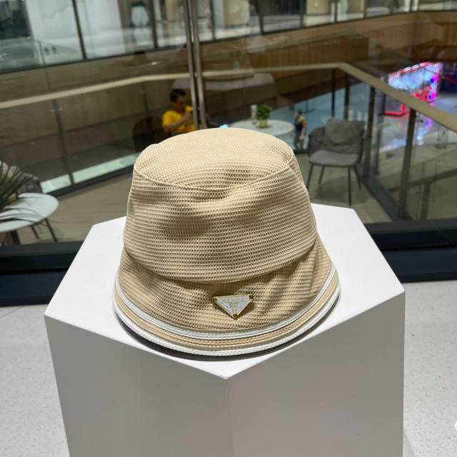 Prada普拉达渔夫帽 高级定制 简约布帽 头围57Cm帽子渔夫帽棒球帽针织帽