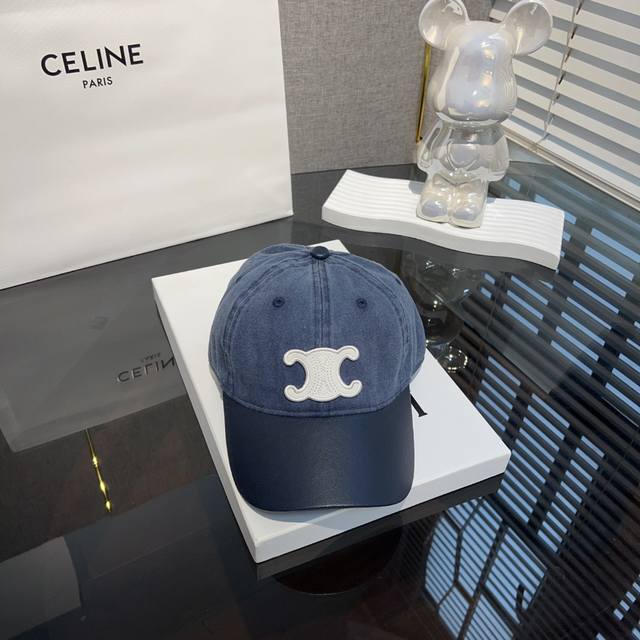 Celine 拼皮棒球帽 个性十足 非常适合情侣佩戴 配色协调 可以佩戴不同场合
