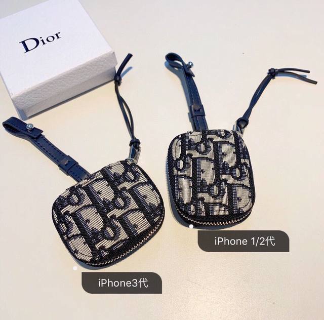 Dior迪奥官网同步airpods蓝牙耳机盒 耳机包 Iphone1 2代通用 Iphone 三代 配图片包装