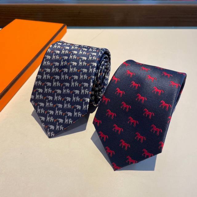 配包装 领带新款出货啦爱马仕男士新款领带系列 让男士可以充分展示自己个性 100%顶级斜纹真丝手工定制