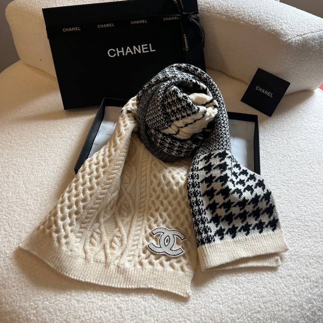 Chanel香奈儿针织围巾 规格190*30
