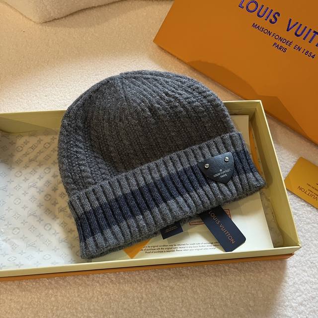 Lv羊毛针织帽 男款毛线帽 高端品质