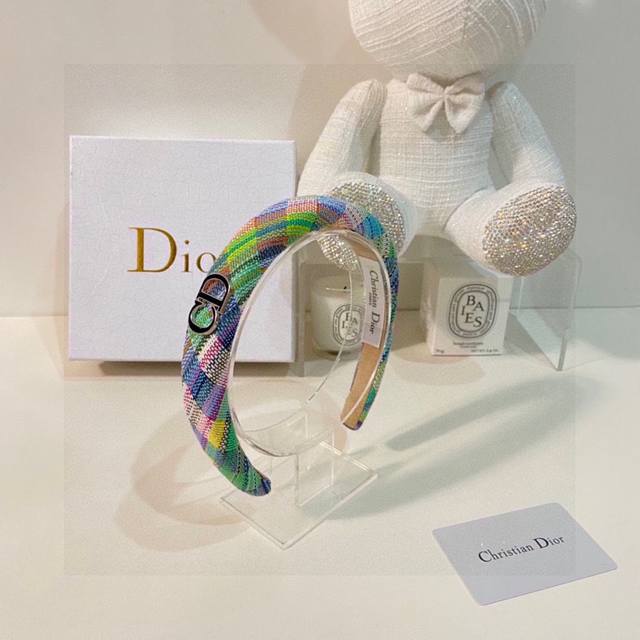 配专柜包装 Dior 迪奥 官网同款#最新cd发箍 小仙女入手 特殊材质 不嘞头 可盐可甜 发夹