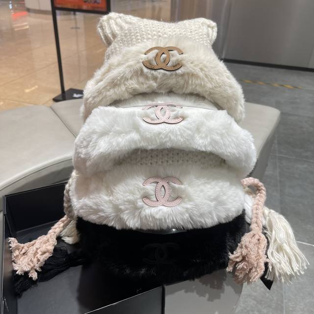 香奈儿新款羊羔毛渔夫帽 Ddd 针织圈圈毛绒款 非常可爱的一款均码 2 色 Ddd