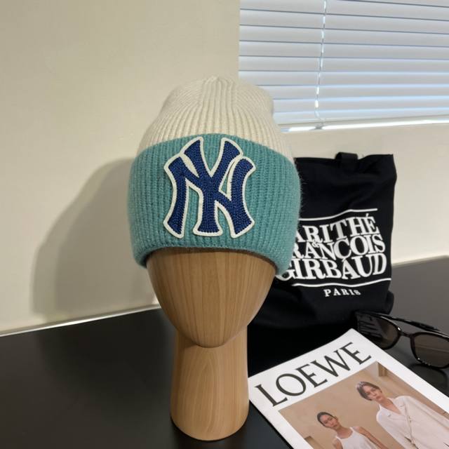 Mlb-Ny毛线针织帽 专柜在售 毛绒保暖系列 质量好评 颜色都很正 很新潮帽子渔夫帽棒球帽针织帽 Ddd