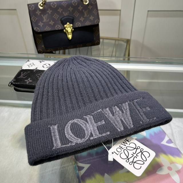 Loewe秋冬新款毛线帽 冷帽 混色针织粗针毛线帽 Ddd