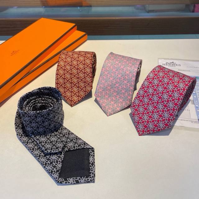 特，配包装 爱马仕h字母男士新款领带系列，让男士可以充分展示自己个性。100%顶级斜纹真丝手工定制
