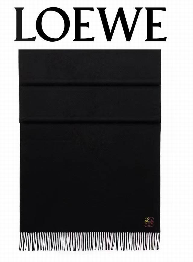 Loewe。 刺绣羊绒围巾 怒赞自留，难得的高端男款！家属福利！L非常正的男士围巾~面料大爱，非常柔软细腻舒服，轻度水波纹！大气简约，超级好看的男神配色，任何男 - 点击图像关闭